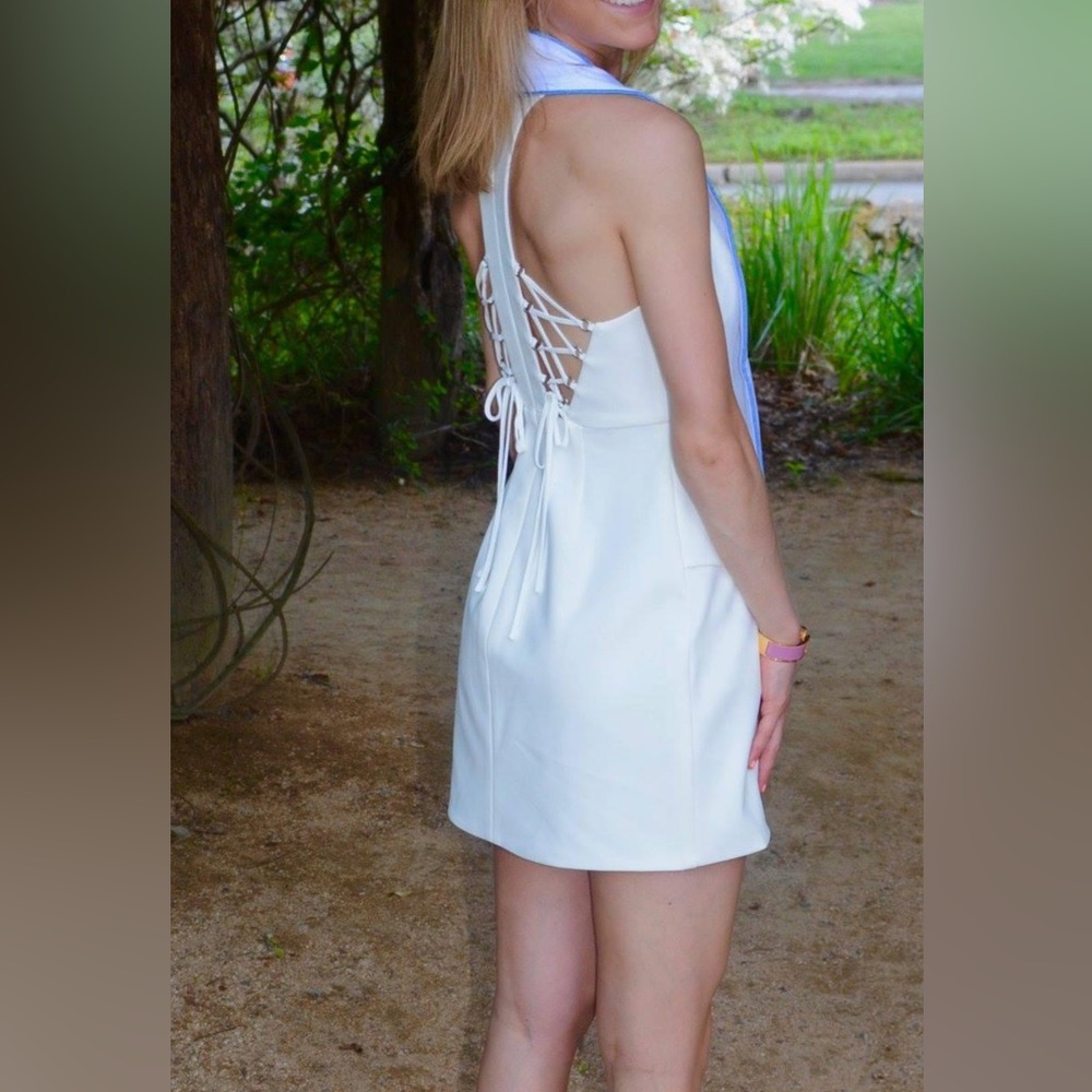 BCBG white mini dress